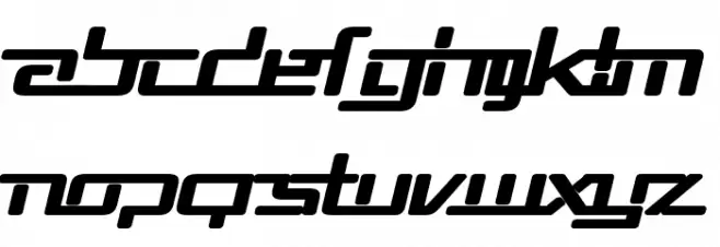 Republika V Exp - Ultra Italic Caratteri MAIUSCOLE