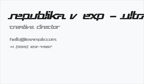 Republika V Exp - Ultra Italic Business Card