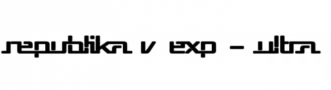 Republika V Exp - Ultra  フリーフォントのダウンロード