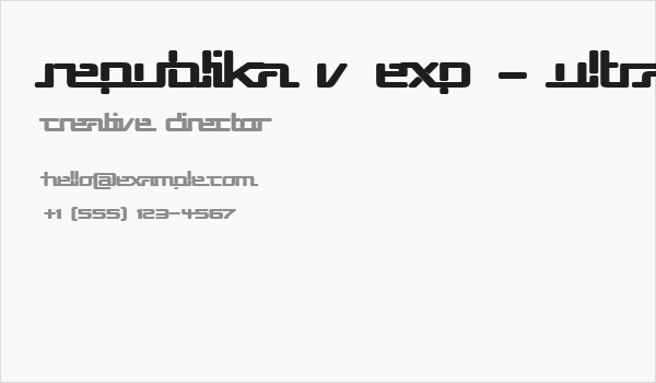Republika V Exp - Ultra Business Card