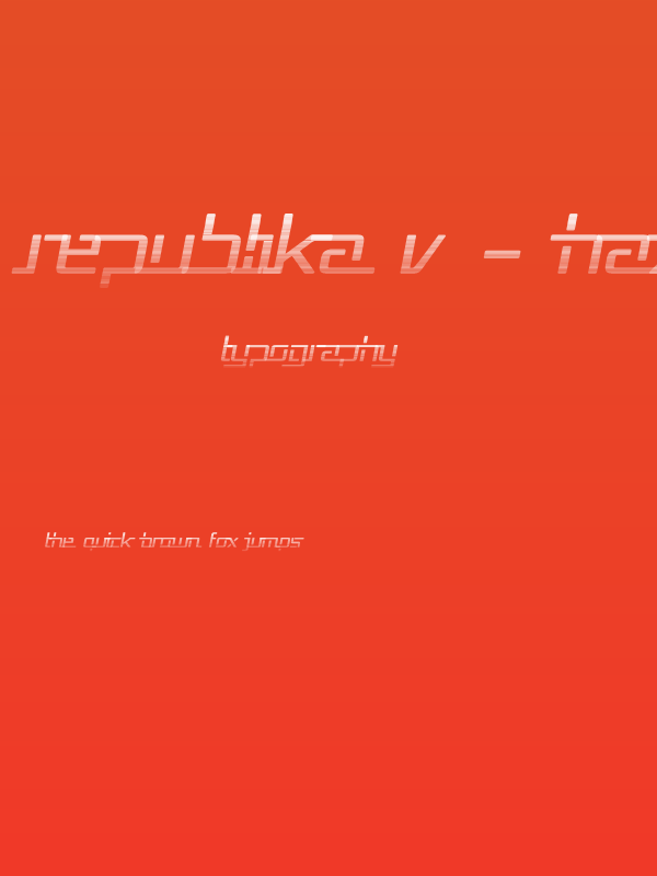 Republika V - Haze Italic Poster