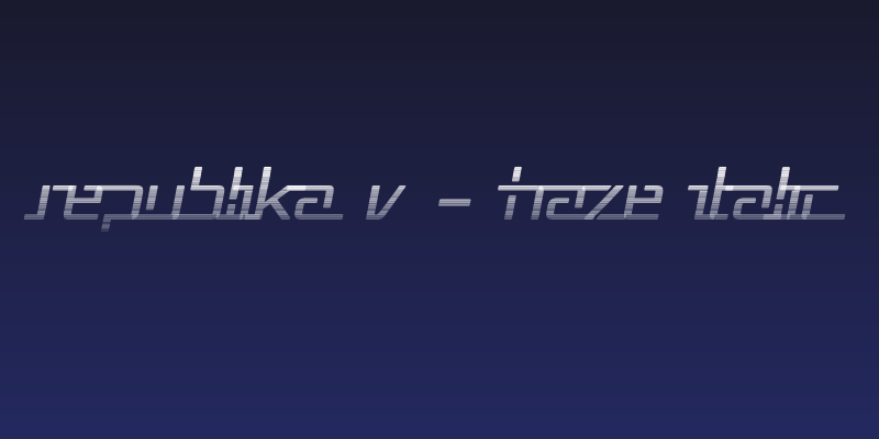 Republika V - Haze Italic Social Header