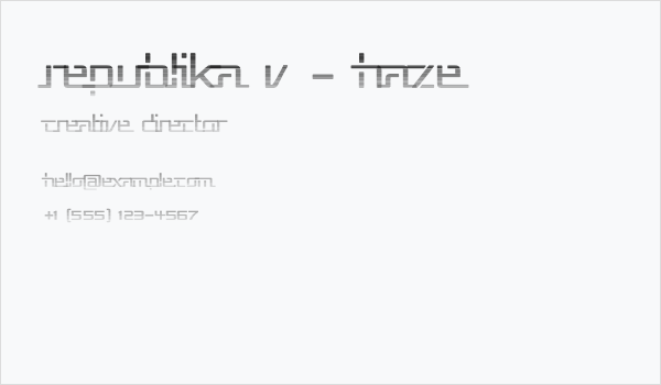 Republika V - Haze Business Card