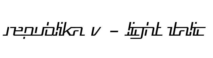 Republika V - Light Italic Font