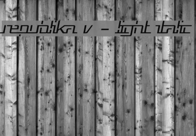Republika V - Light Italic Font examples