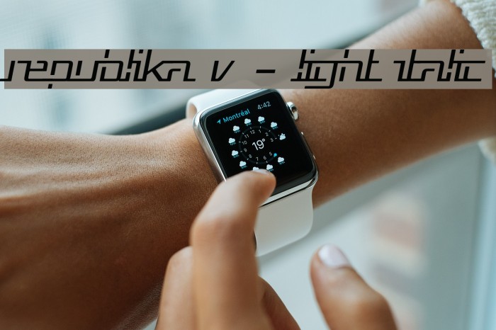 Republika V - Light Italic Font examples