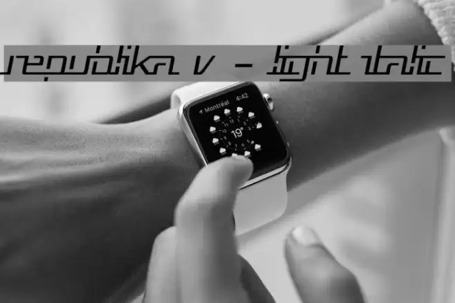 Republika V - Light Italic Font examples