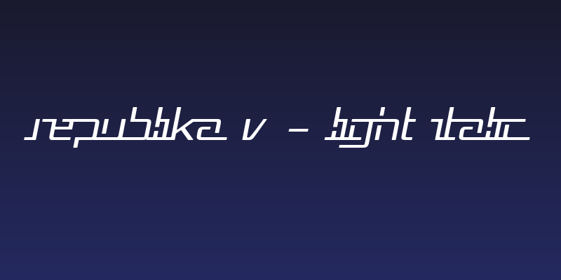 Republika V - Light Italic Social Header