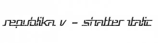 Republika V - Shatter Italic  免费字体下载