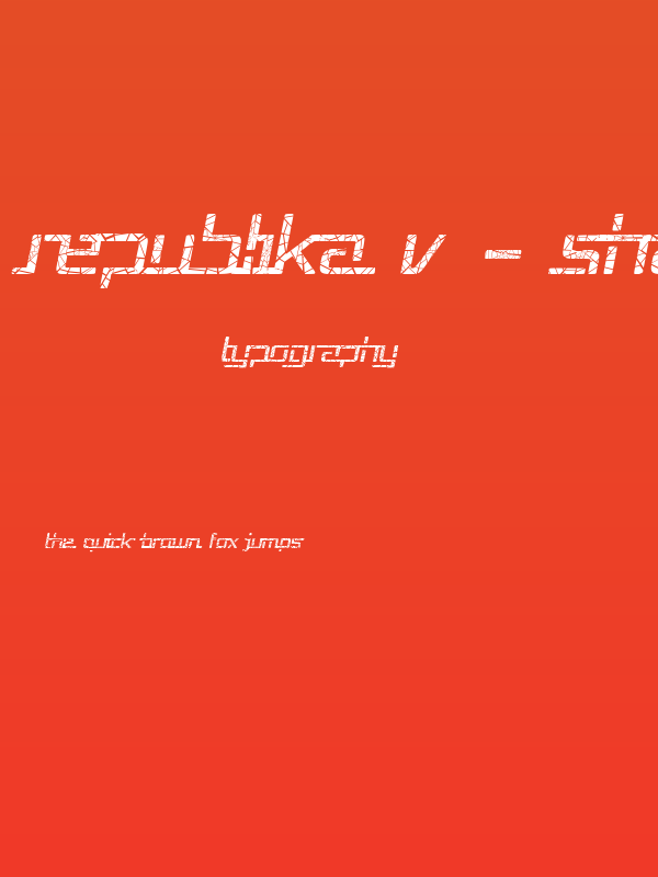Republika V - Shatter Italic Poster