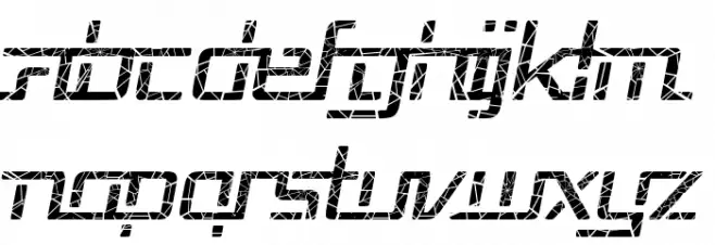 Republika V - Shatter Italic 字体 小写