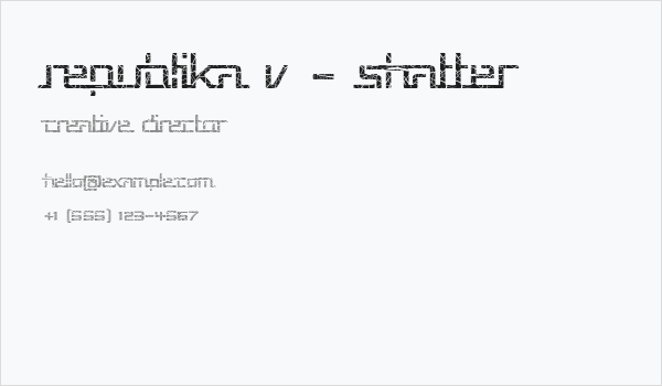 Republika V - Shatter Business Card
