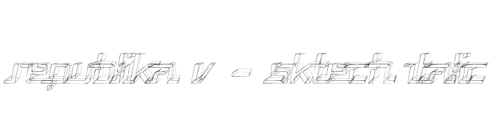 Republika V - Sktech Italic Font