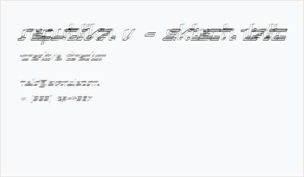 Republika V - Sktech Italic Business Card