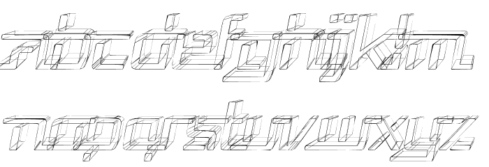 Republika V - Sktech Italic Font LOWERCASE