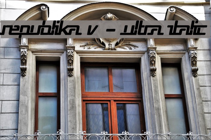 Republika V - Ultra Italic Font examples