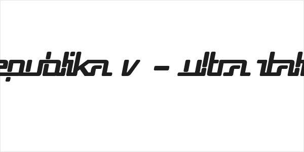 Republika V - Ultra Italic Logo