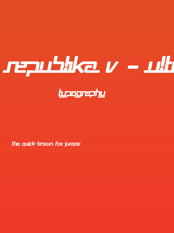 Republika V - Ultra Italic Poster
