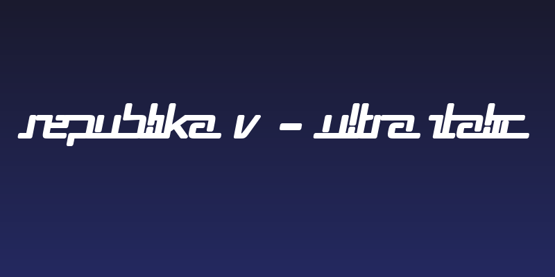 Republika V - Ultra Italic Social Header