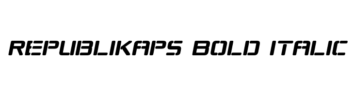 Republikaps Bold Italic Font