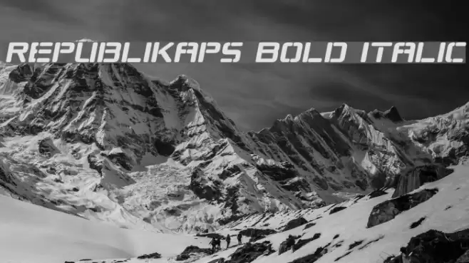 Republikaps Bold Italic Font examples
