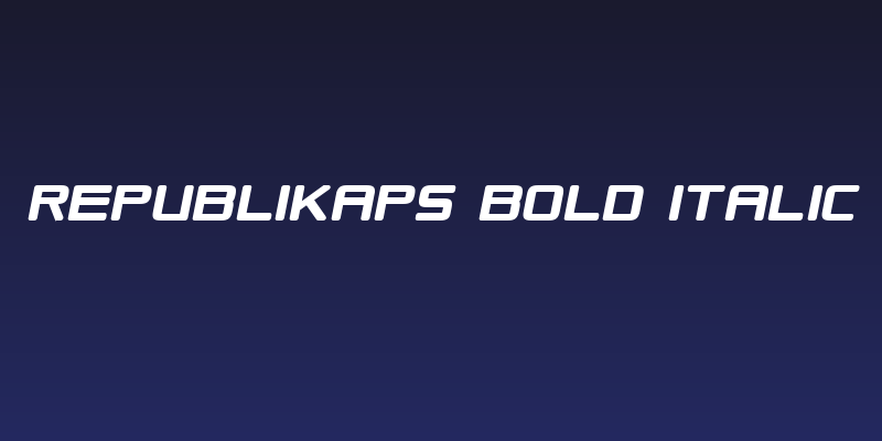 Republikaps Bold Italic Social Header