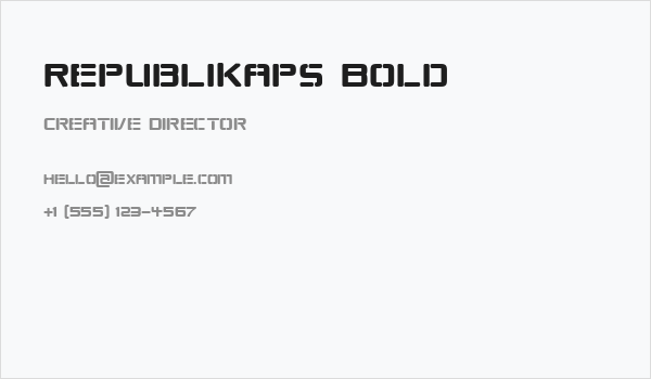 Republikaps Bold Business Card