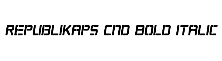 Republikaps Cnd Bold Italic  フリーフォントのダウンロード
