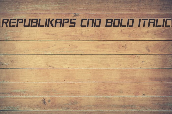 Republikaps Cnd Bold Italic Example 3
