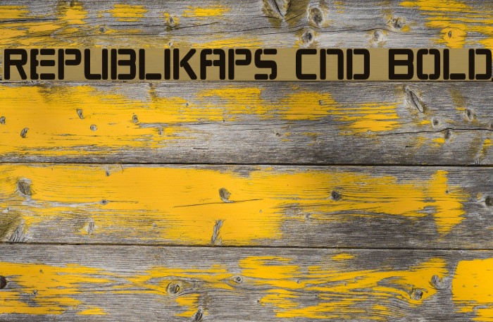 Republikaps Cnd Bold Font examples