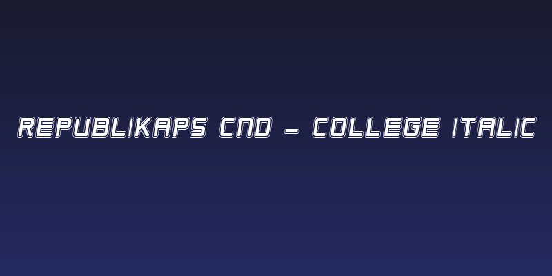 Republikaps Cnd - College Italic Social Header