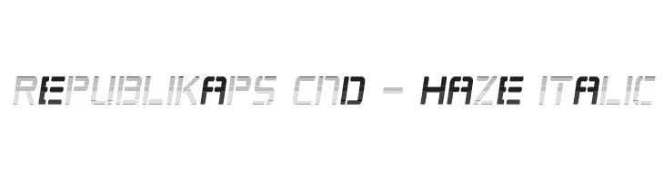 Republikaps Cnd - Haze Italic  免费字体下载