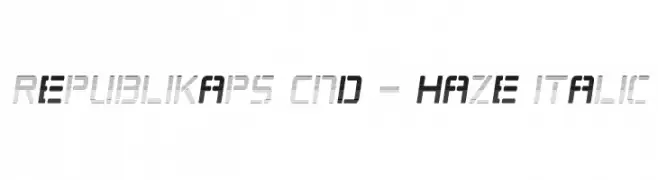 Republikaps Cnd - Haze Italic  تنزيل الخطوط