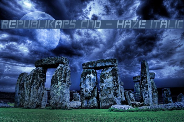 Republikaps Cnd - Haze Italic Font examples