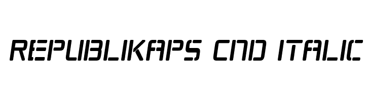 Republikaps Cnd Italic  免费字体下载