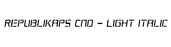 Republikaps Cnd - Light Italic  नि: शुल्क फ़ॉन्ट्स डाउनलोड