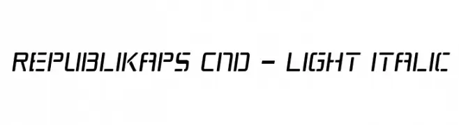 Republikaps Cnd - Light Italic  baixar fontes gratis