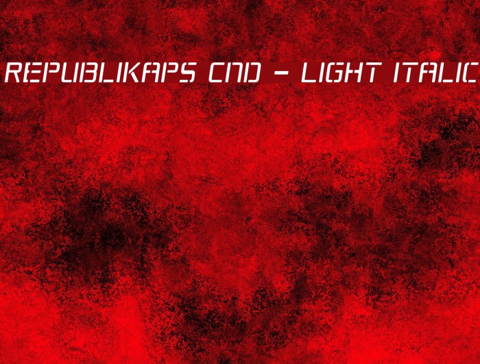 Republikaps Cnd - Light Italic Font examples