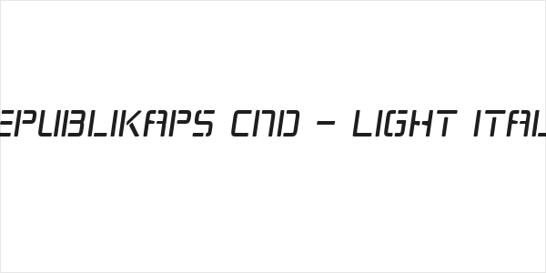 Republikaps Cnd - Light Italic Logo