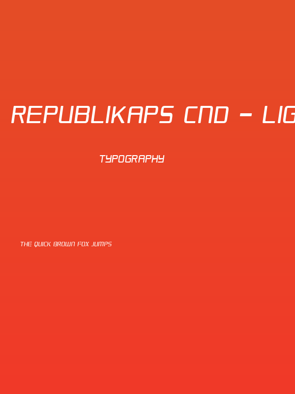 Republikaps Cnd - Light Italic Poster