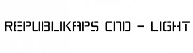 Republikaps Cnd - Light  フリーフォントのダウンロード