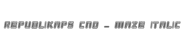 Republikaps Cnd - Maze Italic  baixar fontes gratis
