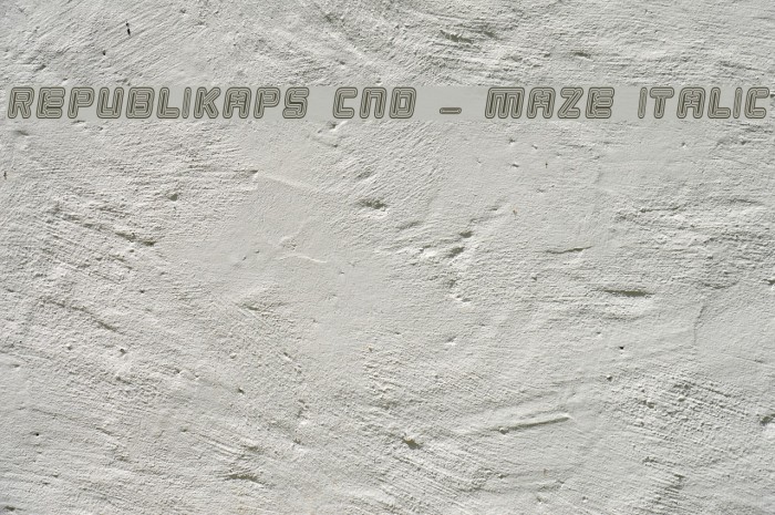Republikaps Cnd - Maze Italic Font examples
