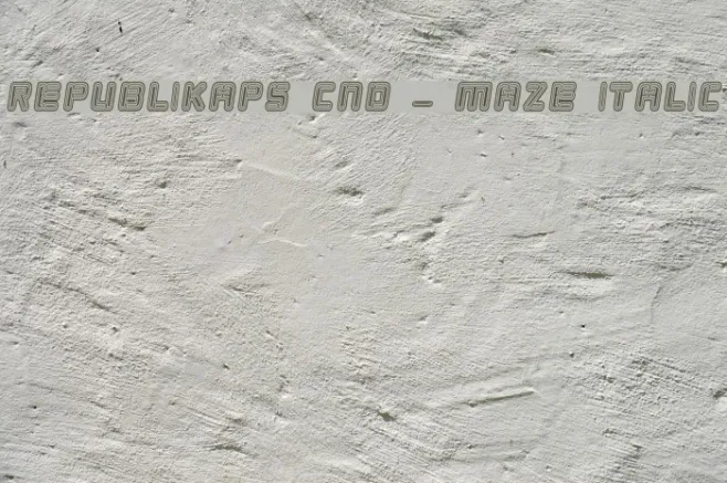 Republikaps Cnd - Maze Italic Example 3