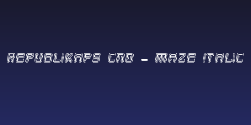 Republikaps Cnd - Maze Italic Social Header