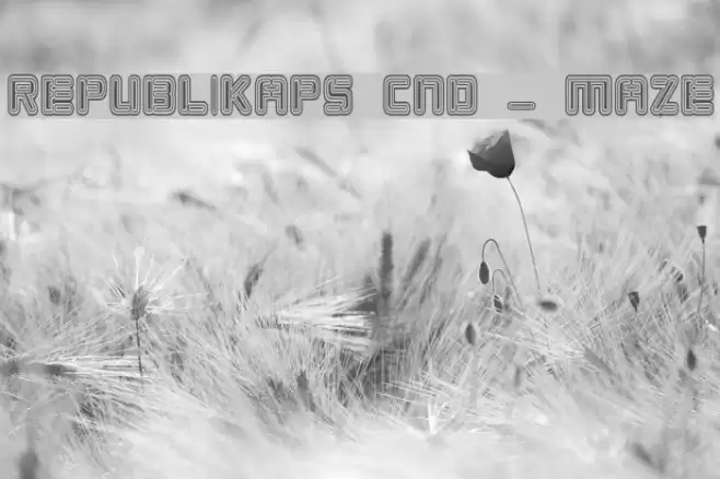 Republikaps Cnd - Maze Font examples