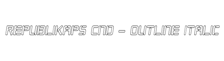Republikaps Cnd - Outline Italic  フリーフォントのダウンロード