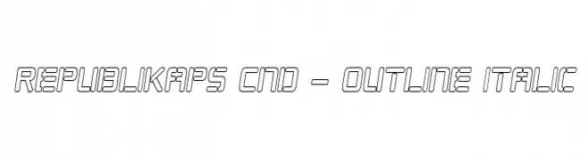 Republikaps Cnd - Outline Italic  नि: शुल्क फ़ॉन्ट्स डाउनलोड