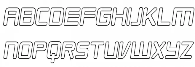 Republikaps Cnd - Outline Italic Fonte MAIÚSCULAS