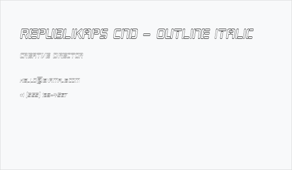 Republikaps Cnd - Outline Italic Business Card
